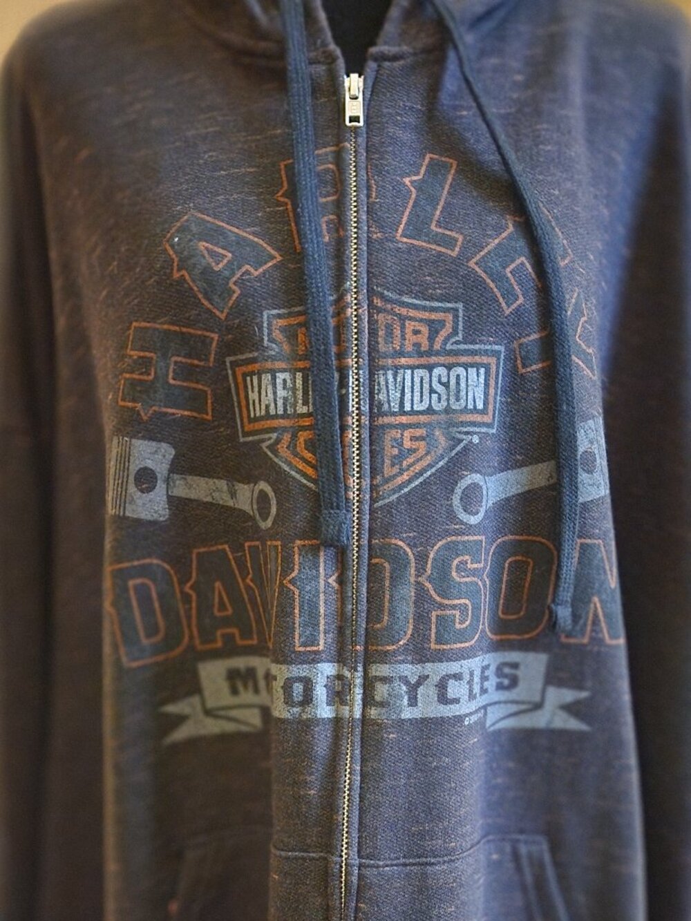 Harley Davidson Men's XL Zip Hoodie Multi Color